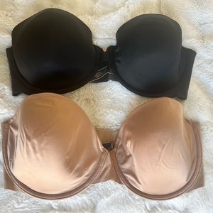 Strapless Victoria Secret bra bundle 32DDD